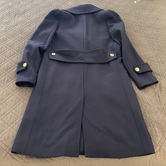 H & M Navy Wool Coat size 8 - Picture 6 of 17
